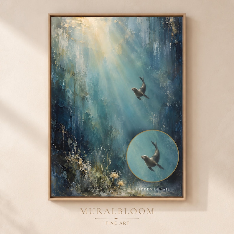 Underwater Seal printable wall art