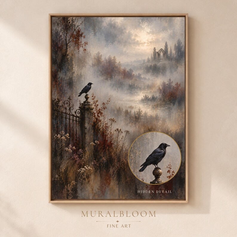 Misty Gothic Landscape printable wall art
