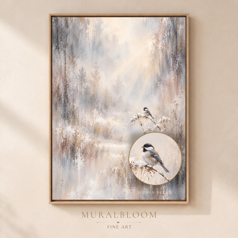 Winter Chickadee printable wall art