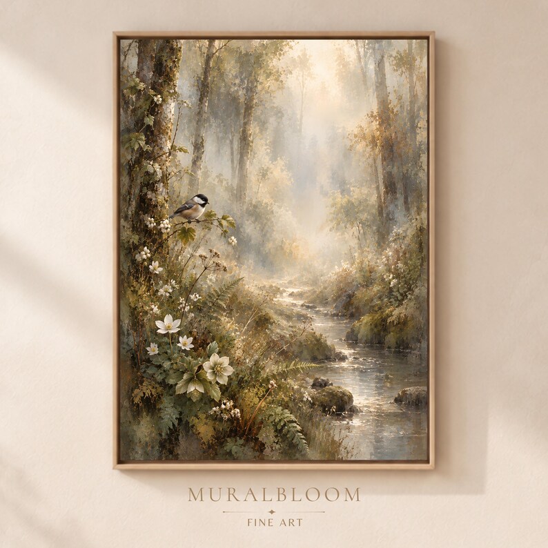 Hidden Chickadee Woodland printable wall art