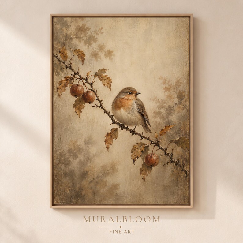 Autumn Robin printable wall art