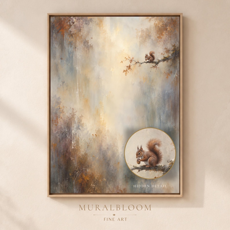 Hidden Squirrel Forest printable wall art