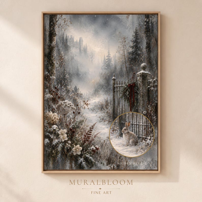 Hidden Rabbit Winter printable wall art