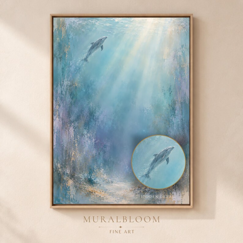 Hidden Dolphin Underwater printable wall art