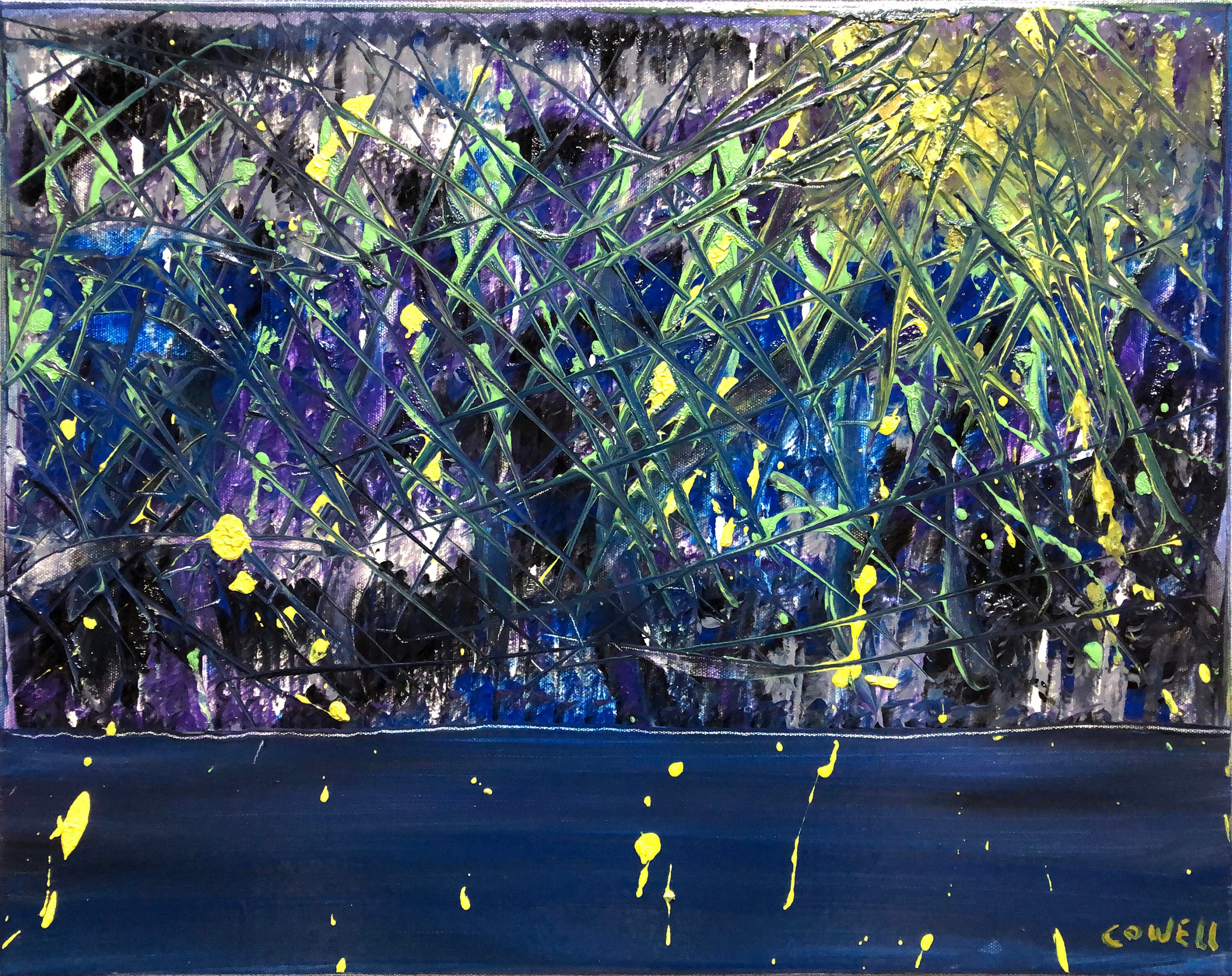 Original ABSTRACT OIL PAINTING de Jeff Cowell 16 x 20 2019 Etsy