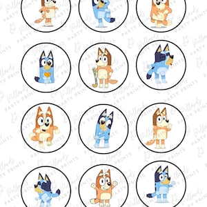Cartoon Dog Cupcake Toppers
