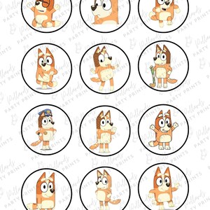 Cartoon hond cupcake toppers