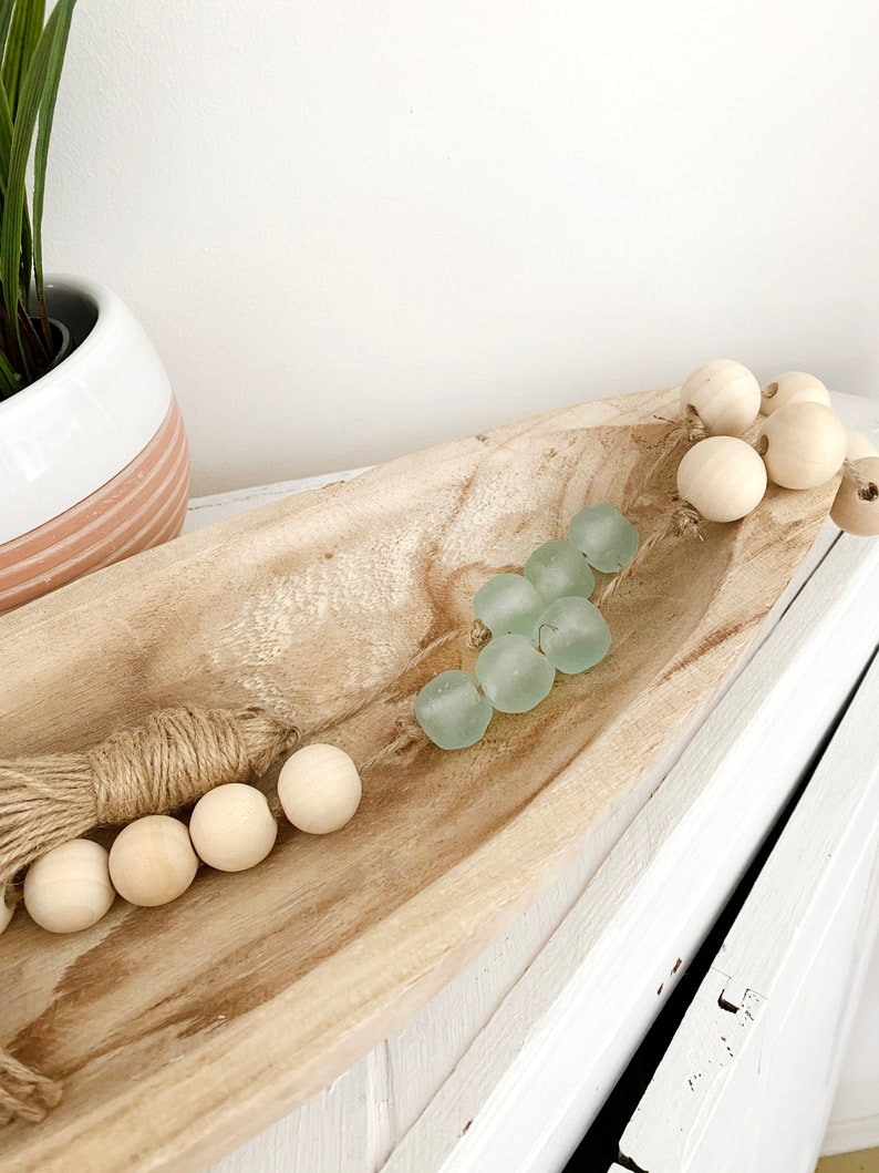 Sea Glass Home Decor Seaglass Homemade Sea Glass Garland Etsy