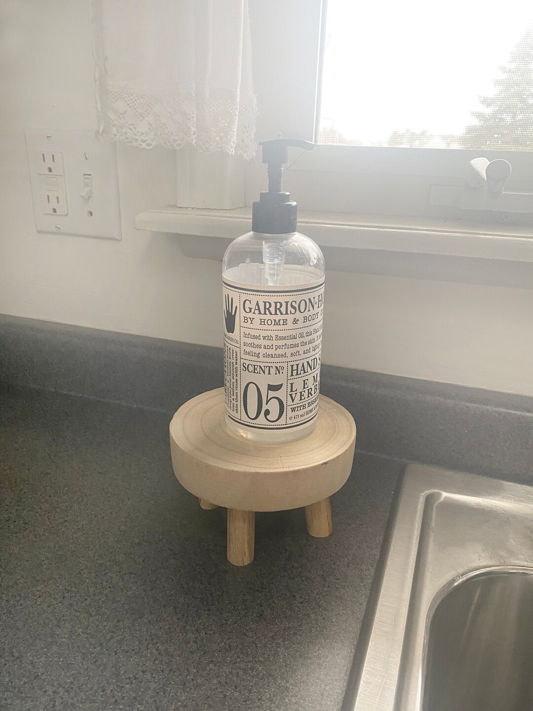 Rustic Wood Round Riser Display, Wooden Pedestal, Wood Tray Stand, Boho ...