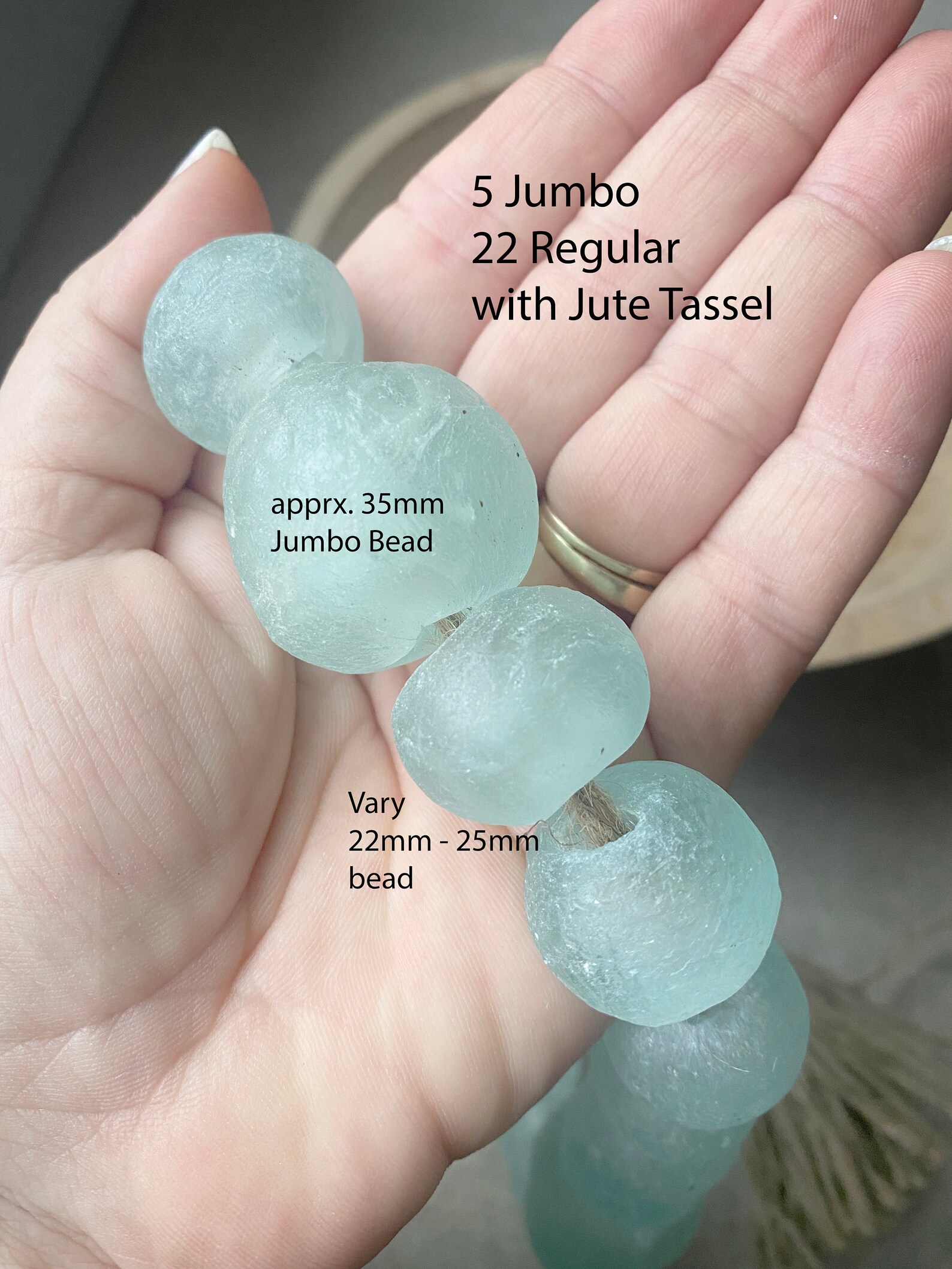 Sea Glass Decor Garland Glass Bead Garland Beaded Garland Etsy