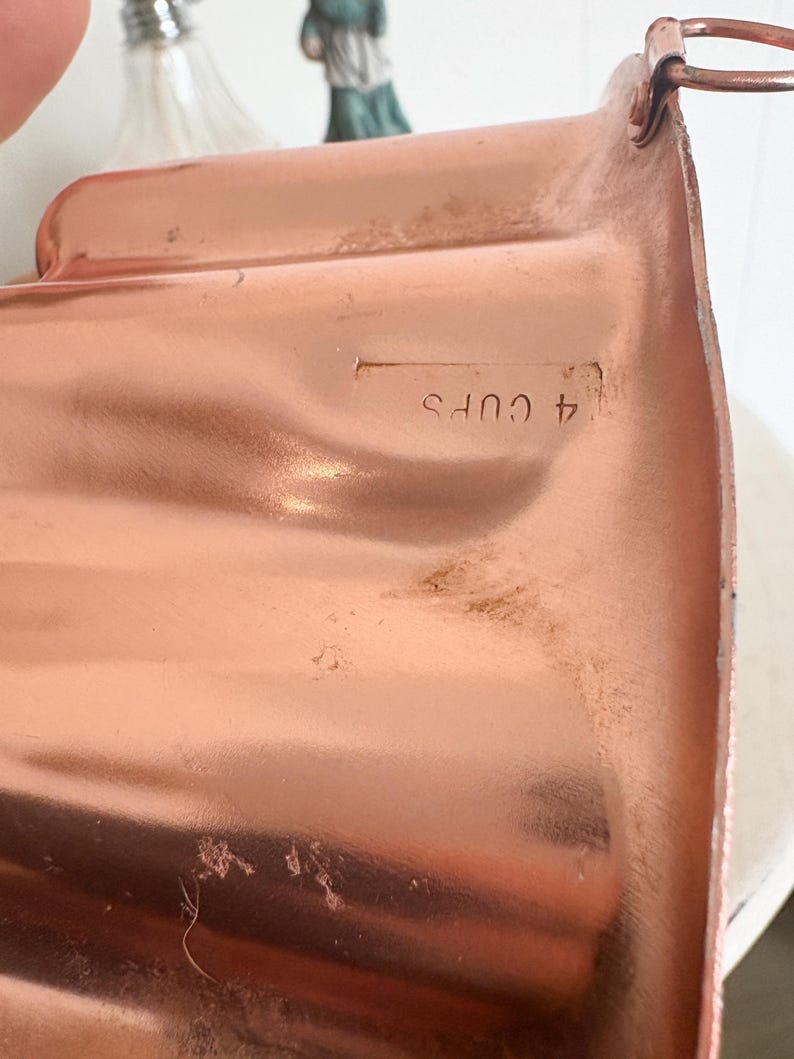 Vintage Copper Wall Hanging, Copper Round Dimpled Jello Mold, Fluted ...