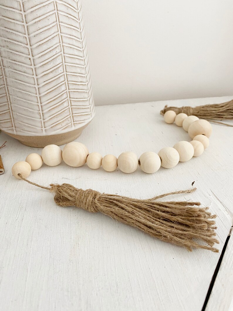 Curtain Tie Backs Boho Curtain Tie Wood Bead Curtain Etsy