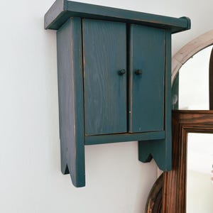 Primitive Home Decor medicine Shelf, Antique Wall shelf rustic wooden curio cabinet, Farmhouse country wall decor shelf, trinket display