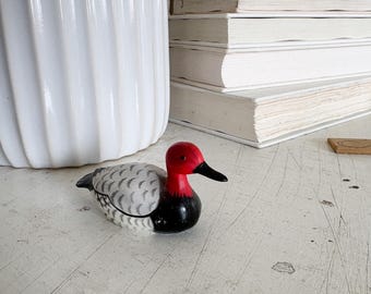 Mallard duck Figurine, vintage Enesco collectable duck trinket, Vintage home decor, duck knick knack, cabin decor