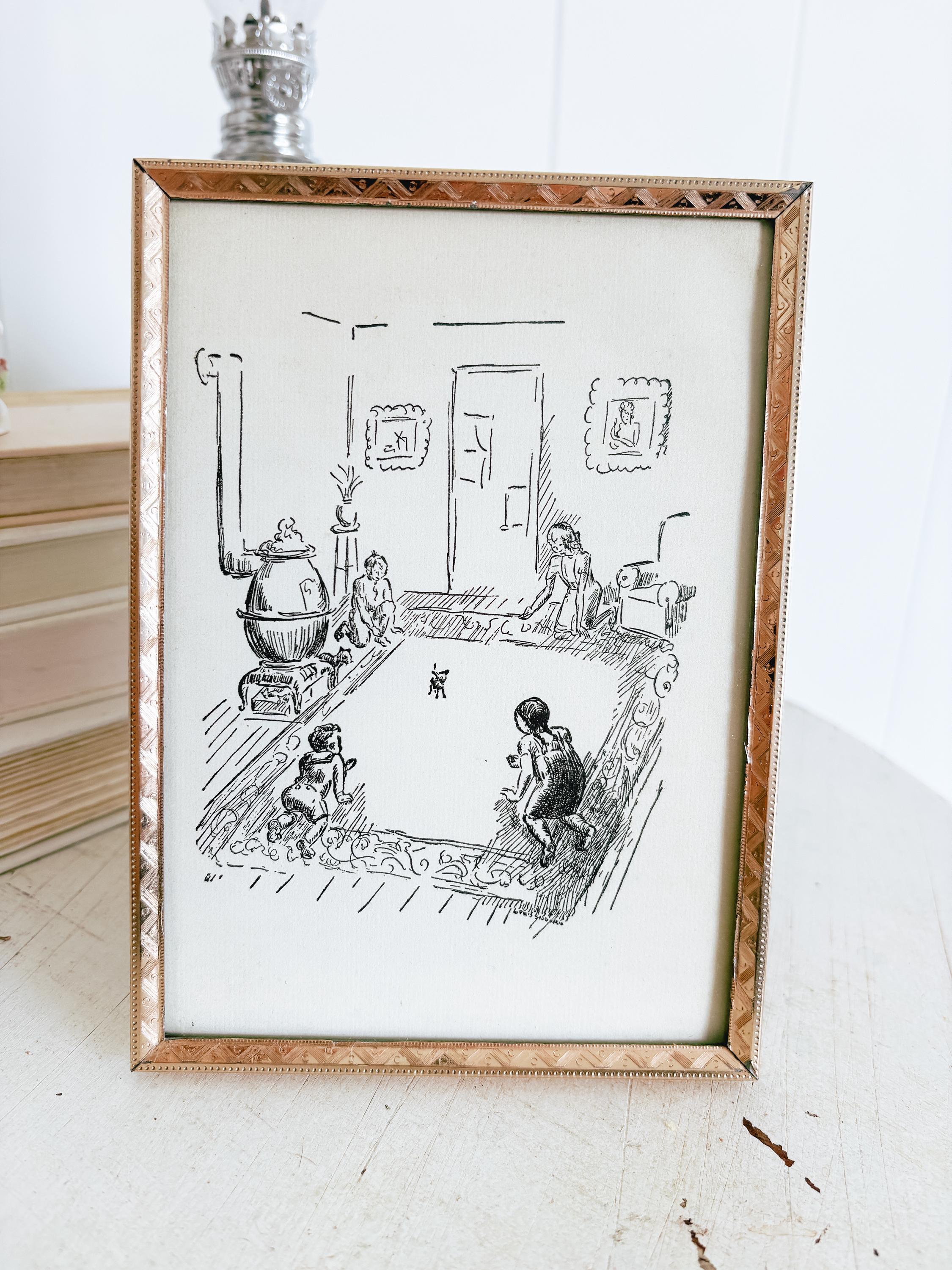 Vintage Childrens Book Illustrations Framed - Etsy