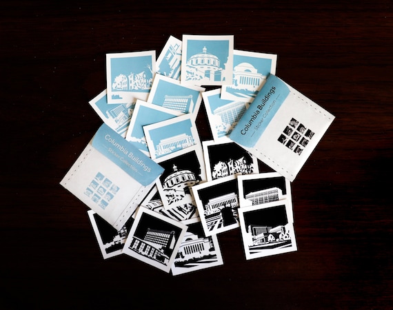 Columbia University Buildings Sticker Pack / Architecture Sticker / College Planner Stickers Hand Drawn Stickers