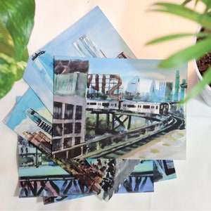 Watercolor Views of NYC Postcard Set VERSION 3 / New York City Travel Landmarks Postcard Pack