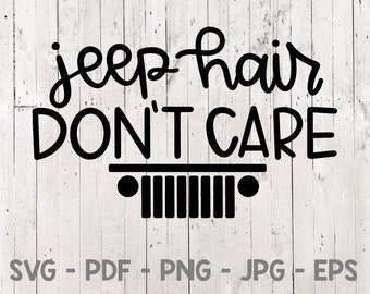 Jeep Hair Don T Care Etsy
