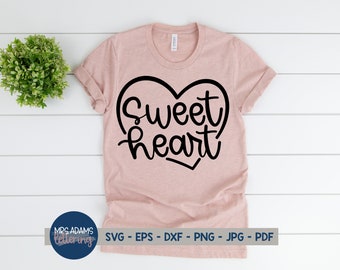 Süßes Herz Svg, Valentinstag Svg, be Mine Svg, ich liebe dich Svg, Herz Svg, Valentine Shirt Svg, Umarmungen und Küsse Svg, für Cricut