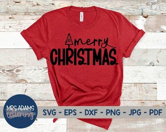 Merry Christmas Svg, Christmas Lights Svg, Xmas Svg, Christmas Tree Svg