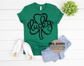 Lucky Svg, Shamrock Svg, St. Patrick's Day Svg, Clover Svg, St. Pattys Day Svg, Lucky Charm Svg, for cricut, for silhouette