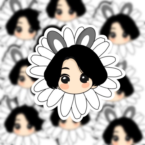 Flower Jungkook Sticker Etsy