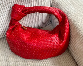 Borsa Hobo a spalla per donna Borsa a treccia Borsa alla moda con nodo intrecciato per borsetta in pelle per tutti i giorni Borse dal design popolare Regalo perfetto per la fidanzata