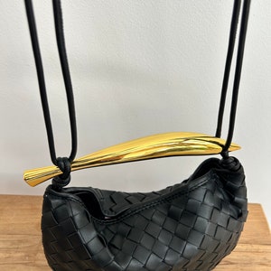 bottega veneta jodie bag black woven knot bag crossbody Woven Knot Bag Women Designer Dupe Woven Clutch Festival Bag Designer Inspired Vegan Leather Knot Bag Women Hobo Black Clutch Crossbody Bag