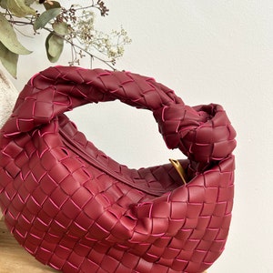Designer Dupe Bag Woven Style Knot Clutch Bag for Women Small Dumpling Bag Women Designer Inspired Knot Bag Women Small Purse Gift for Her