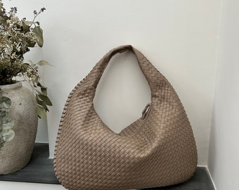 Hobo Schoudertas voor Dames Grote Geweven Tote Stijlvolle Dumpling Handtas Tas voor Zomer Portemonnee voor Reizen Perfect Verjaardagscadeau voor Vriendin