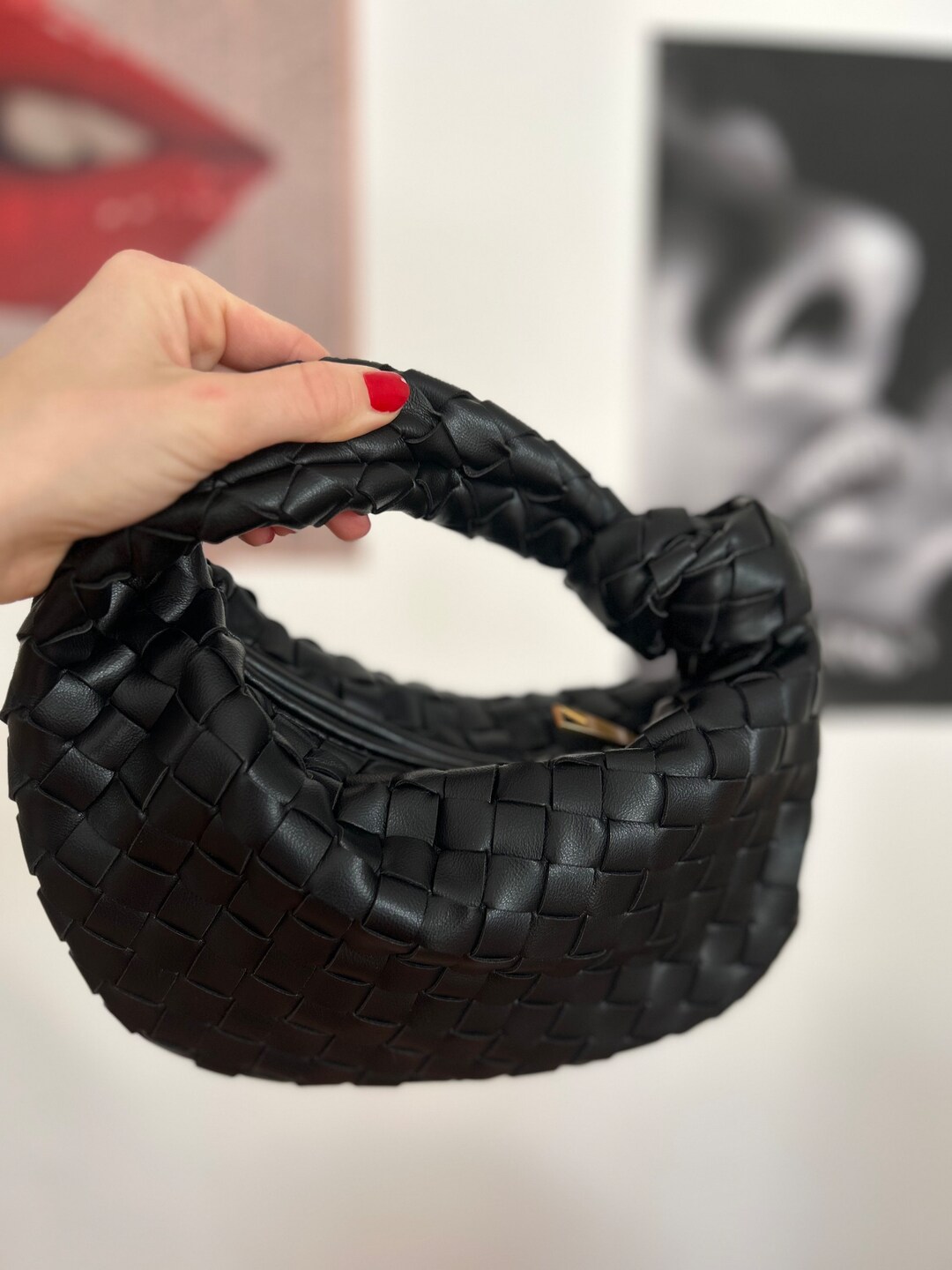 Woven Knotted Colored Clutch Purse main image 1