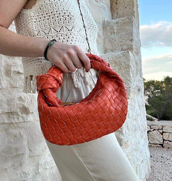 Knot Bag Hand Woven Design Purse Top Handle Clutch for Special Occasion Handbag Vegan Leather Braid Bag Best Christmas Gift for Girlfriend Etsy