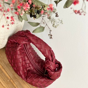 Bottega Veneta small jodie bag, woven knot bag,woven clutch for women