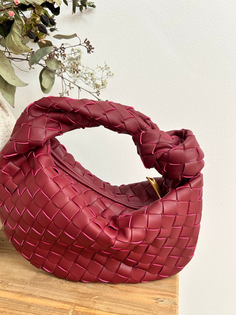 Handbags for Women Trendy Dumpling Bag With Knot Design Braid Top