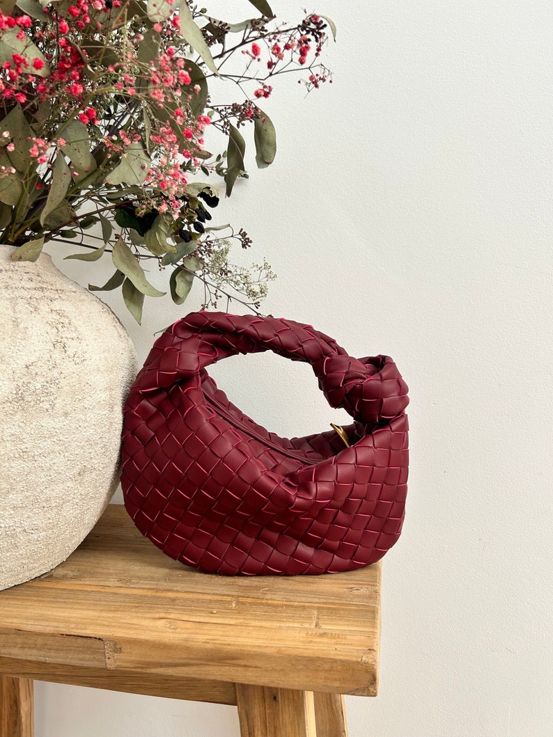 Handbags for Women Trendy Dumpling Bag With Knot Design Braid Top