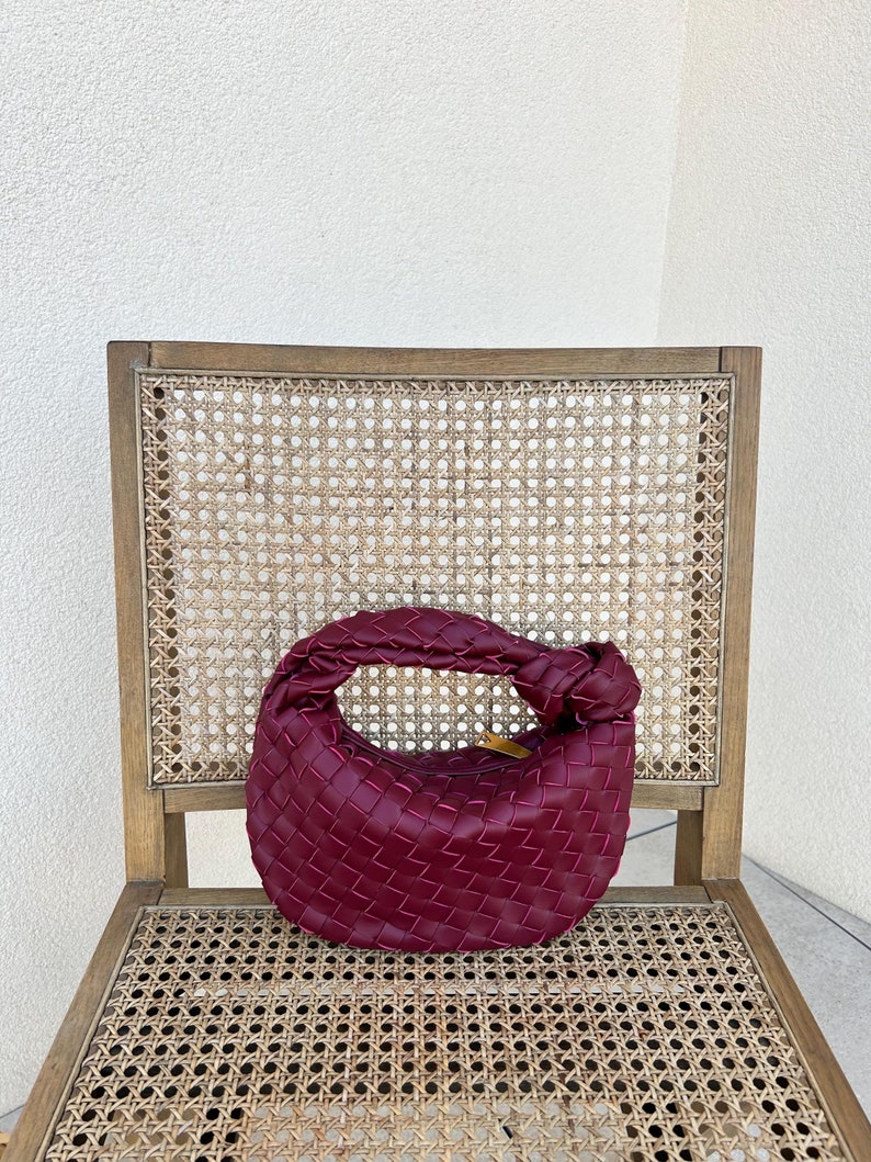 Handbags for Women Trendy Dumpling Bag With Knot Design Braid Top