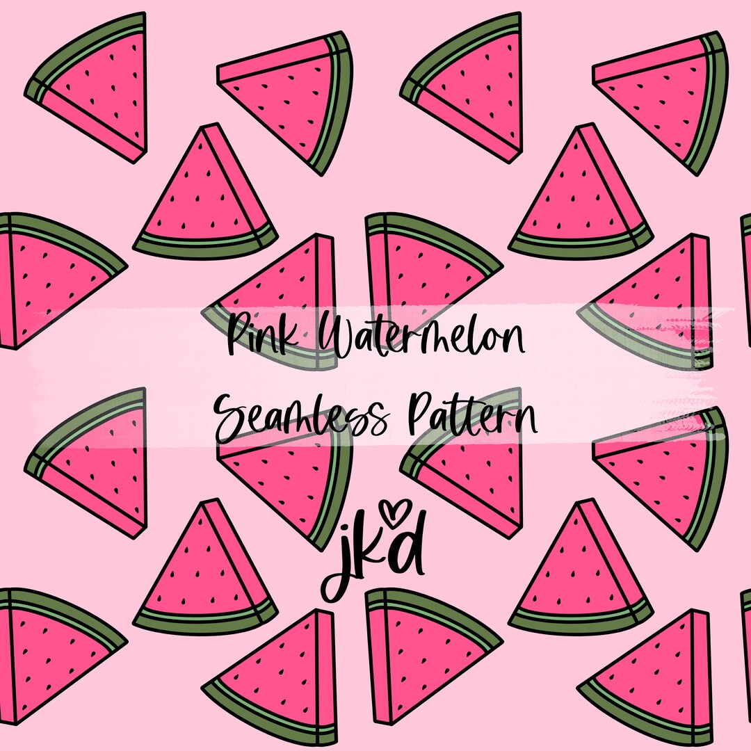 Watermelon Pink Color Pattern Pink Watermelon Seamless Pattern, Watermelon Background, Jpg File - Etsy