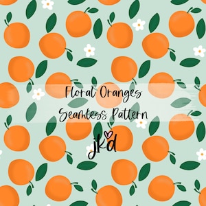 Orangen Nahtloses Muster, Jpg Muster, Oberflächenmuster, Florale Orange Muster