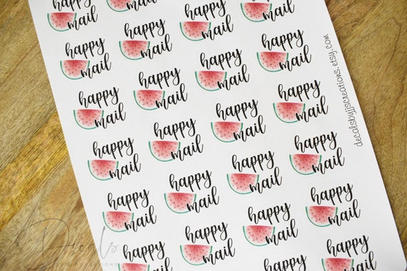 24 x Watermelon Happy Post orders post Thank You for custom Stickers,parcels 24 x Watermelon Happy Post orders post Thank You for custom Stickers,parcels