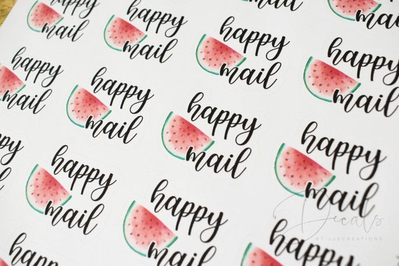 24 x Watermelon Happy Post orders post Thank You for custom Stickers,parcels 24 x Watermelon Happy Post orders post Thank You for custom Stickers,parcels