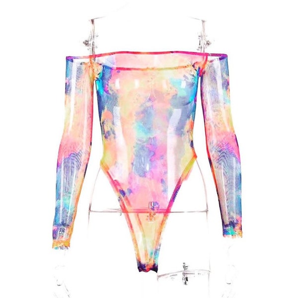 Neon Bodysuit Etsy
