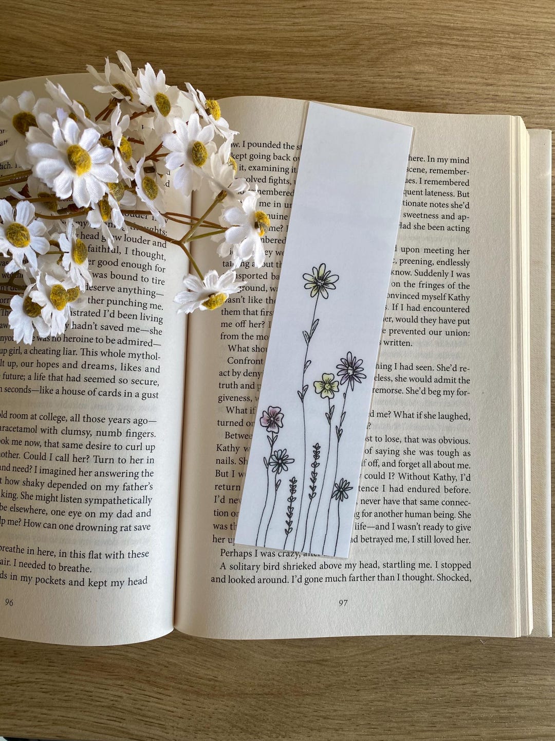 Handmade Floral Laminated Bookmark: Book Lover Gift - Etsy