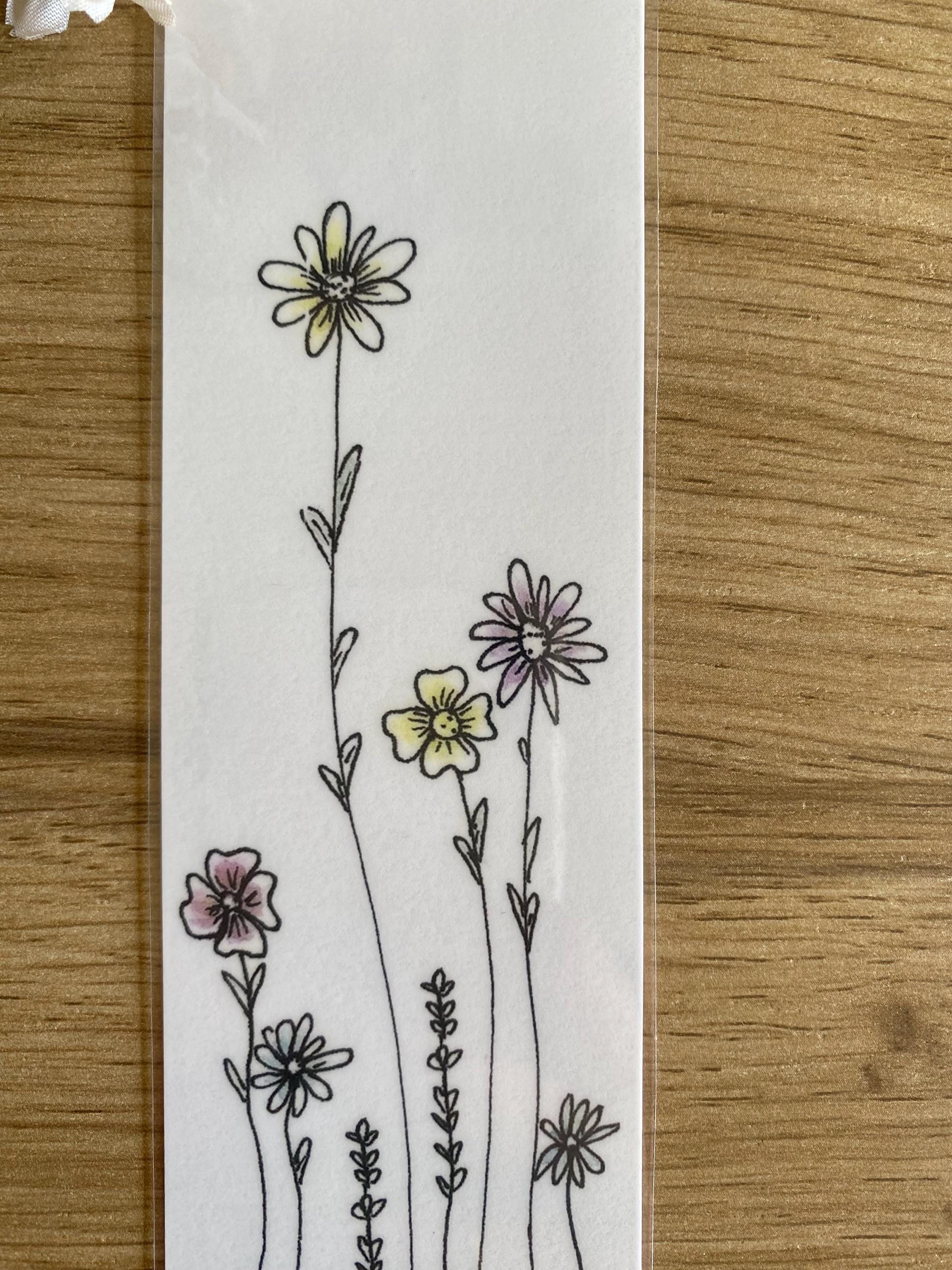 Handmade Floral Laminated Bookmark: Book Lover Gift - Etsy