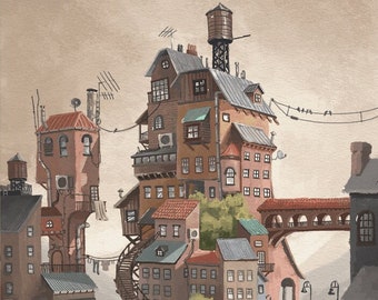 Ciudad de la Torre n.° 1: impresión artística