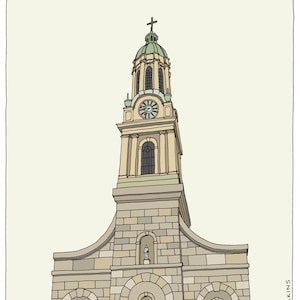 Art de Rochester - Église Saint-Joseph - Impression 27 x 35 cm