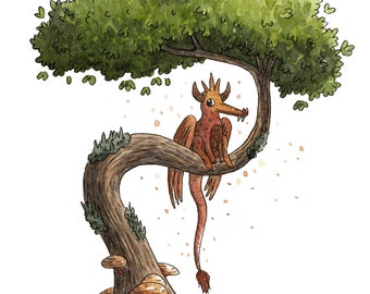 Dragón de árbol - impresión artística