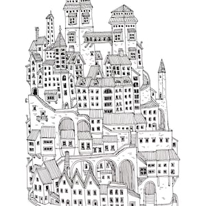 Linienstadt #1 - Kunstdruck