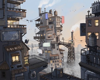 Ciudad alta - impresión artística