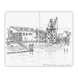 North Vancouver, BC - sketchbook drawing - art print