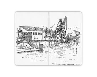North Vancouver, BC - sketchbook drawing - art print